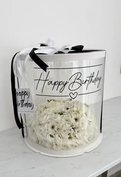 עוגת פרחים במארז